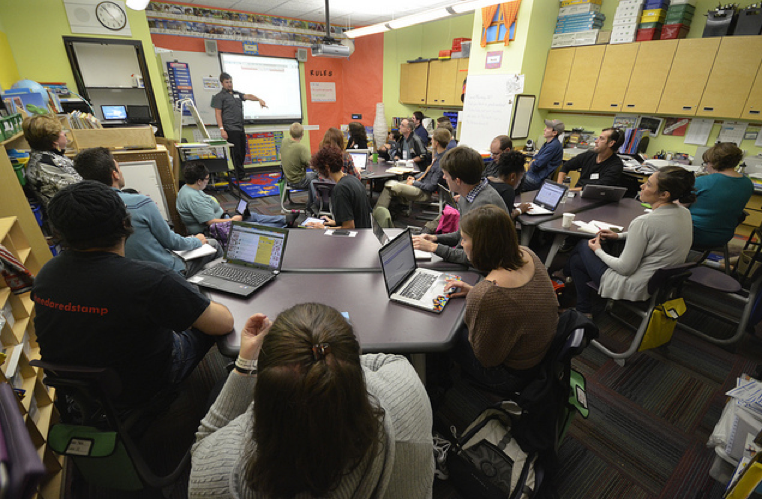 EdCamps are generally held in schools, so another benefit to attending is getting to spend time in other teacher’s classrooms. I got so many great ideas for organization and management from looking around!