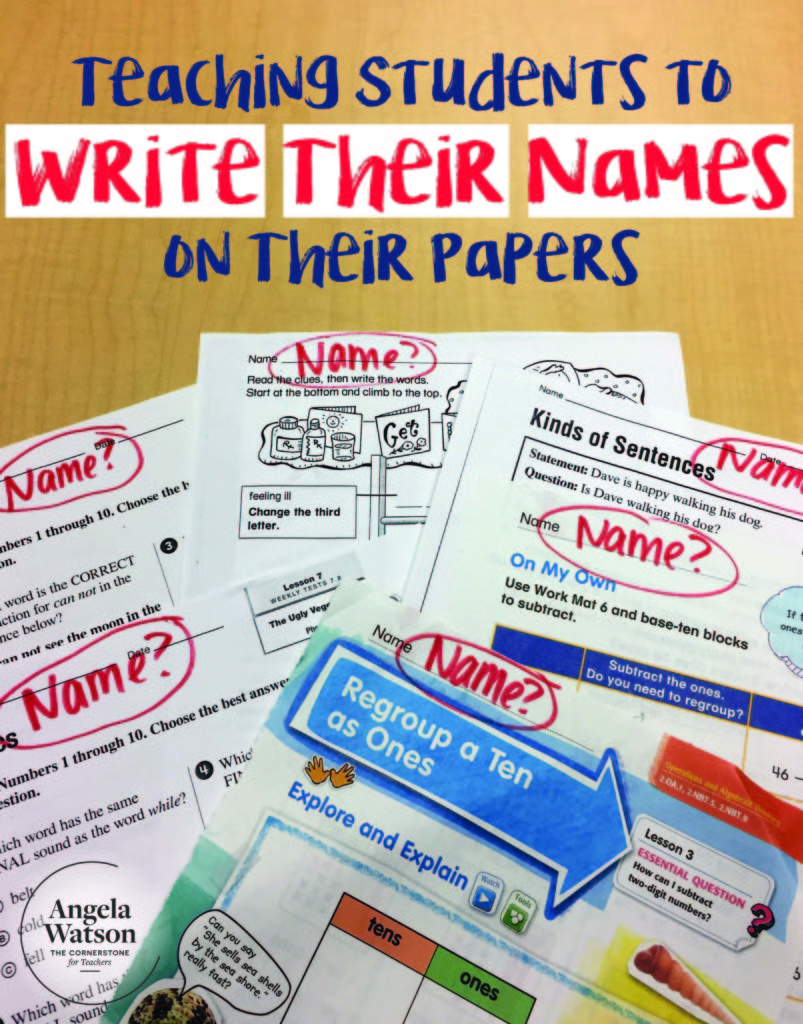 Teaching Students to Write Their Names on Their Papers