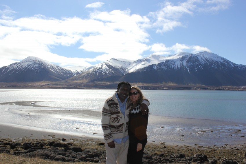 Looking out over the fjord in Borgarnes. I’m wearing my lopapeysa, a traditional Icelandic sweater made of the unique wool from Icelandic sheep. It’s not particularly itchy, is extremely warm, and is somewhat water-resistant, and therefore perfect for Icelandic weather. If I could wear that sweater every day for the rest of my life, I would. I’m obsessed.