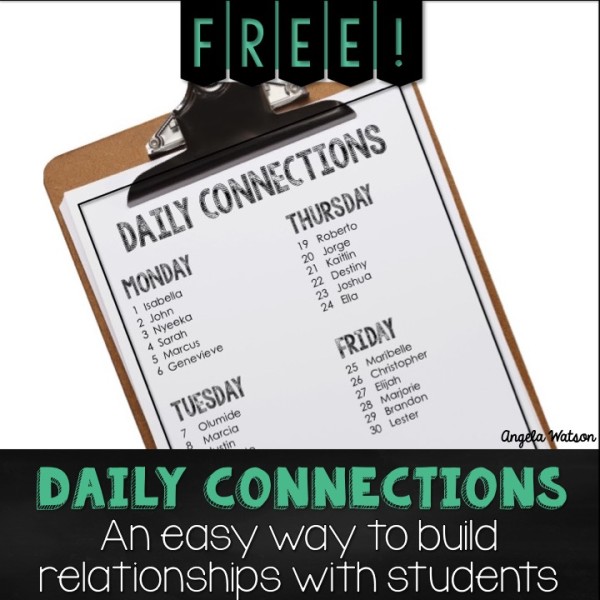 An easy way to build individual relationships with students