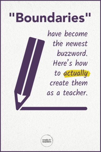 How to create boudaries as a teacher